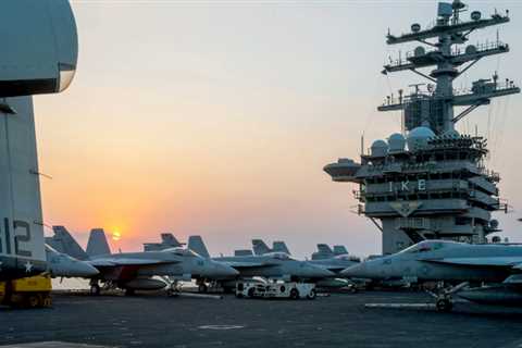 In Sign of its readiness for a fight, the Pentagon seeks carrier deployment as it exits Afghanistan.
