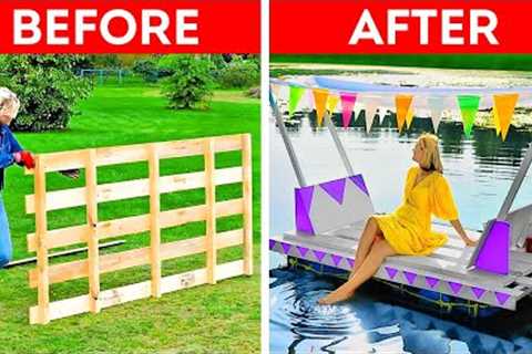 Сute Raft Made Out Of A Huge Pallet || DIY Wood Pallet Projects And Ideas