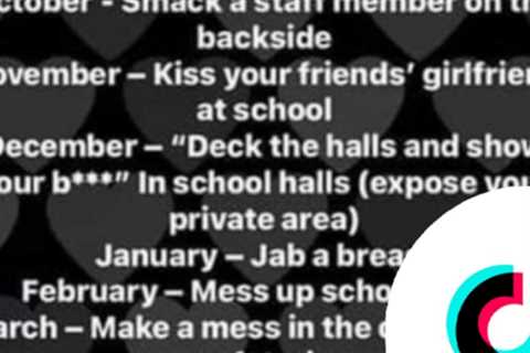 According to the Ongoing TikTok Challenge, October is "Smack A Teacher" Month