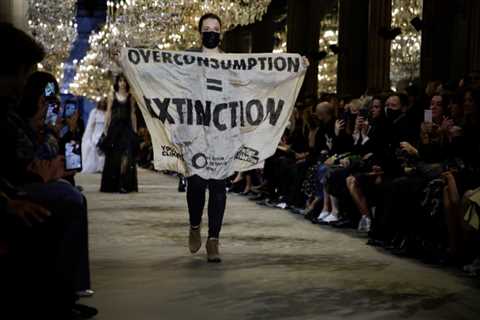 Louis Vuitton Fashion Show: Climate activist walks in