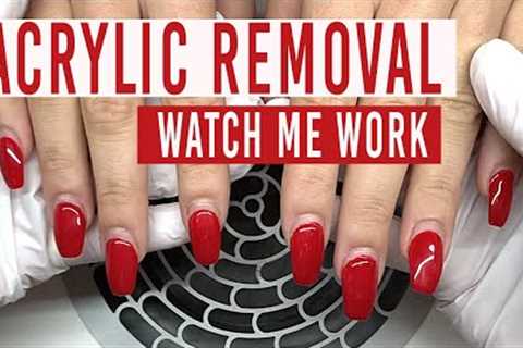 Removing long acrylic nails and natural nail manicure w/Dior