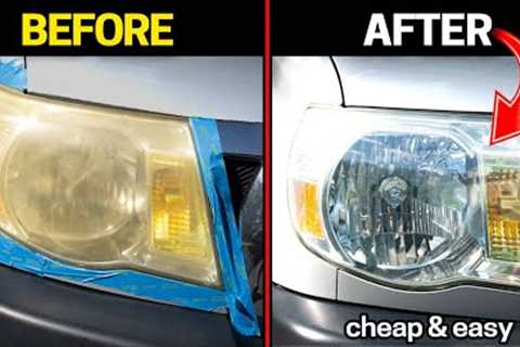 How to RESTORE HEADLIGHTS PERMANENTLY for $12 - EASY