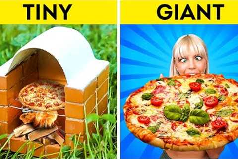 MINI FOOD vs GIANT FOOD || Mouth-Watering Recipes You Should Try