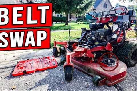 Toro Grandstand MultiForce Deck Belt Change (5 Minute Fix)