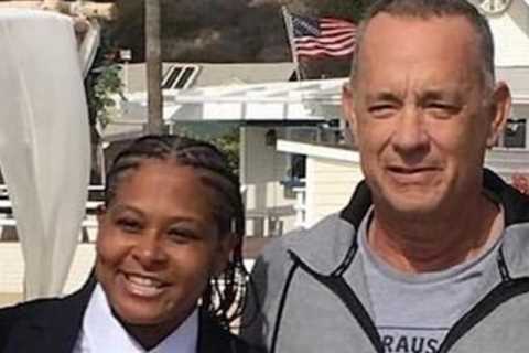 Tom Hanks surprises a couple at their wedding on the beach