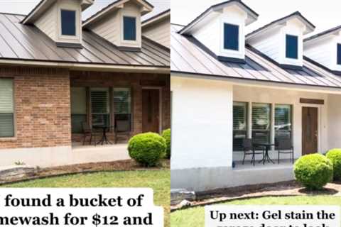 A woman completely transformed the outside finish of her home for just $12