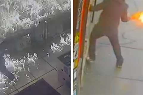 NY Deli: Man arrested for throwing Molotov Cocktail into NY Deli and infusing it with flames