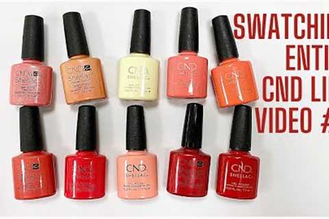 Swatching the entire CND Shellac line Video #9 [Corals &amp; Reds]