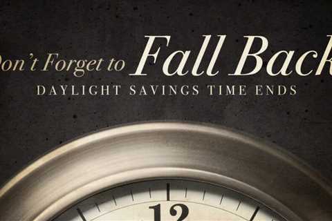 Tomorrow morning is the last day of daylight savings time