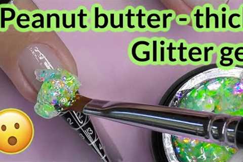Thickest Glitter Gel - ? or ?? Glow in the Dark Hard Gel Nail Extensions Tutorial