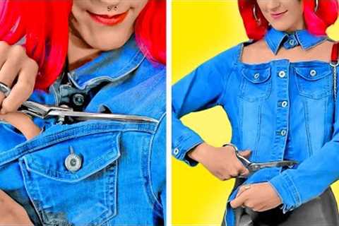 Easy Clothing Upgrade In Few Seconds || Cool Hacks To Renew Your Wardrobe