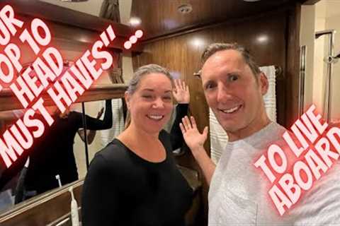 Our top 10 live aboard bathroom (head) must haves!
