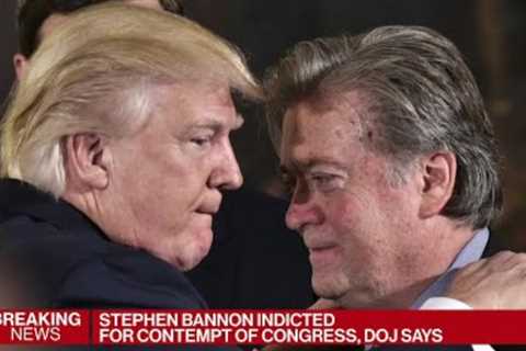Stephen Bannon, an ex-Trump aide, is indicted for contempt of Congress