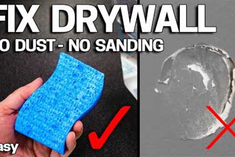 How to Repair Drywall without DUST or SANDING - Fast &amp; Easy