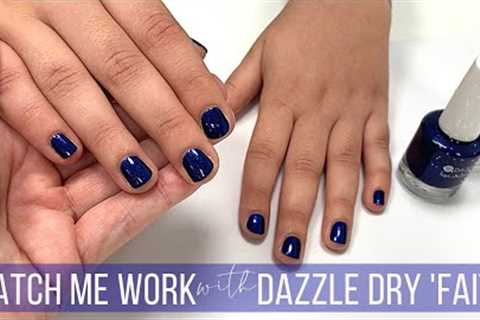 FULL SALON MANICURE feat. Dazzle Dry 'Faith' [WATCH ME WORK]