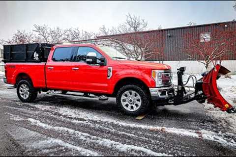 PLOWING WET CEMENT! (BRUTAL SLUSH STORM)