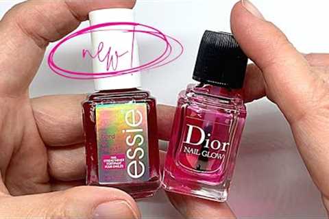 ESSIE Hard to Resist vs DIOR Nail Glow [FIRST IMPRESSIONS &amp; DEMO]
