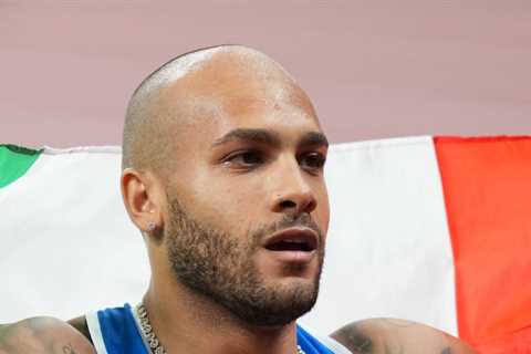 Marcell Jacobs from Italy wins the 100-meter dash.