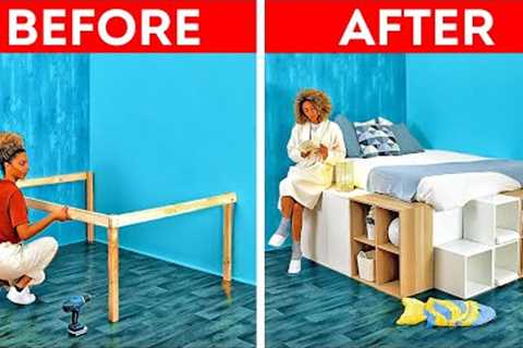 Easy Ways To Upgrade Your Bedroom || Cheap Home Decor Crafts And DIY Furniture