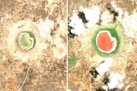 Scientists Just Announced This Huge Meteorite Crater In India Just Changed Colour Within A Few Hours