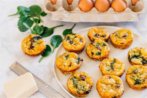 Mediterranean egg bites (gluten free and dairy-free).