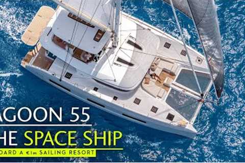 The Lagoon 55 Space Ship - a cruising cat that redefines volume