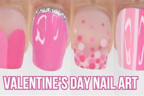 8 EASY VALENTINES DAY NAIL IDEAS | pink nail art designs compilation 2022