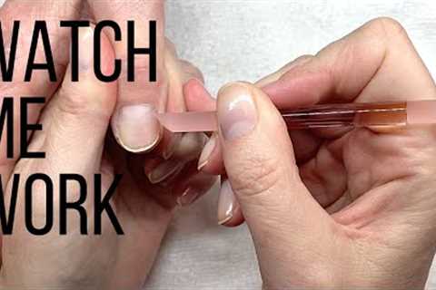GENTLE MANICURE with MONT BLEU ??  GLASS MANICURE TOOLS [WATCH ME WORK/NO AUDIO/JUST MUSIC]