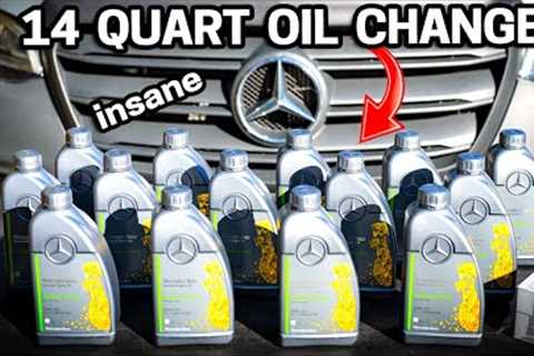INSANE 14 Quart Mercedes Oil Change - Sprinter Vanlife