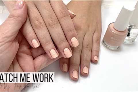 GENTLE SALON MANI with DAZZLE DRY 'More Than Nude' ?