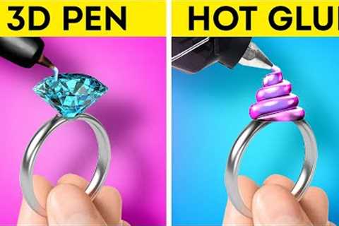 GLUE GUN vs 3D PEN || Creative DIY Ideas and Cool Hacks