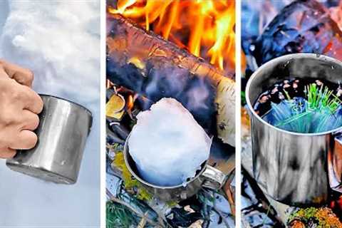 Solo Winter Bushcraft Camp || Useful Camping Hacks That Everyone Will Need