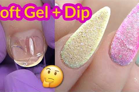 Soft Gel Nail Extensions + Dip Overlay | Apres Dupe with Miniluxe Gel Tip Kit | Double Dip