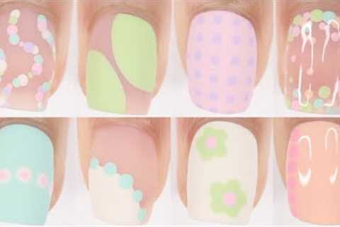 10 EASY SPRING NAIL DESIGNS USING ONLY A BOBBY PIN | spring/Easter nail art compilation 2022