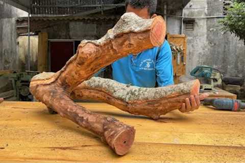 Extremely Creative Wood Recycling Project | How To Make a Discarded Tree Into a Unique &amp; Solid..