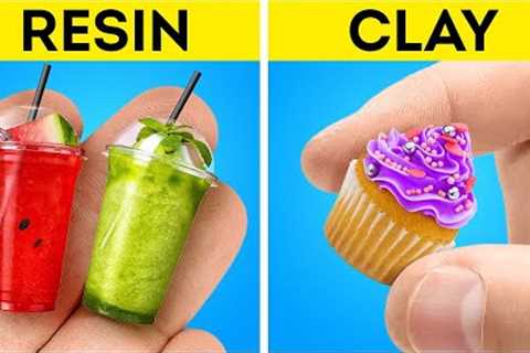 EPOXY RESIN vs POLYMER CLAY || Awesome DIY Jewelry and Cute Crafts
