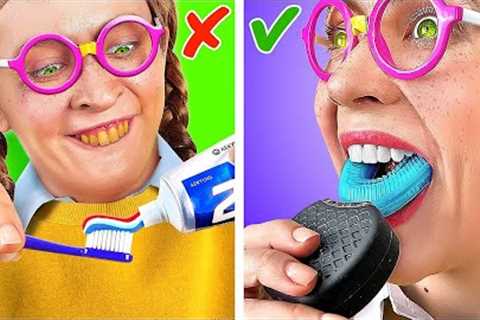 From NERD to POPULAR, total makeover using viral hacks and gadgets from TikTok!