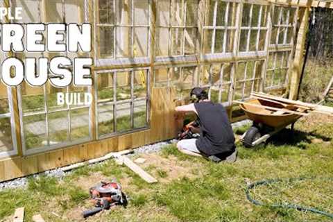 Using pallet wood and old windows to make a Greenhouse - Part 3