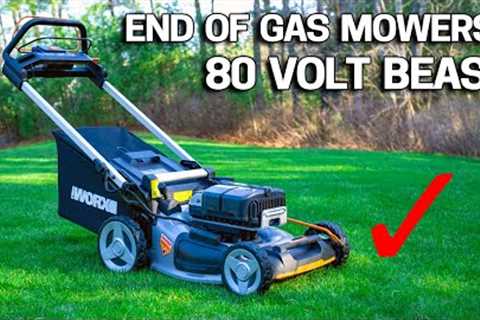 Can a BATTERY LAWN MOWER BEAT GAS? Worx 80V Nitro Review