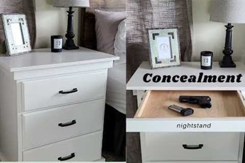 EASY DIY Gun concealment nightstand dresser