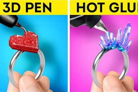 HOT GLUE vs 3D PEN || DIY Jewelry, Decor and Mini Crafts