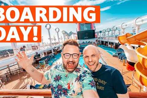 Boarding a HALF EMPTY Ship! Disney Cruise Line - Disney Fantasy
