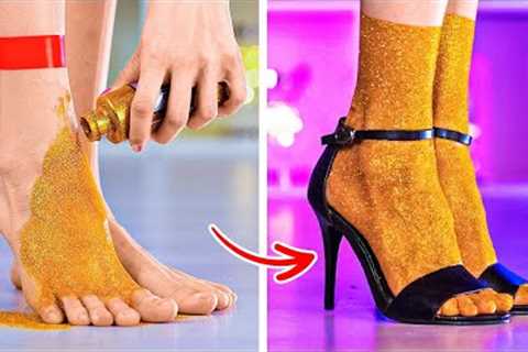 INCREDIBLE SHOE CRAFTS &amp; FEET HACKS YOU SHOULD SEE