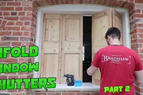 Antique Pine Bi-folding Window Shutters - Part 2