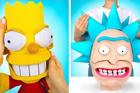 DIY Iconic Cartoon Characters From Cardboard