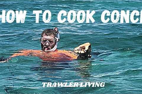 How to Find &amp; Clean Conch || Conch Salad || Conch Fritters || Internet in the Bahamas || TRAWLER