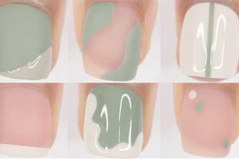 QUICK AND EASY SAGE GREEN NAIL IDEAS! | minimal nail art compilation 2022