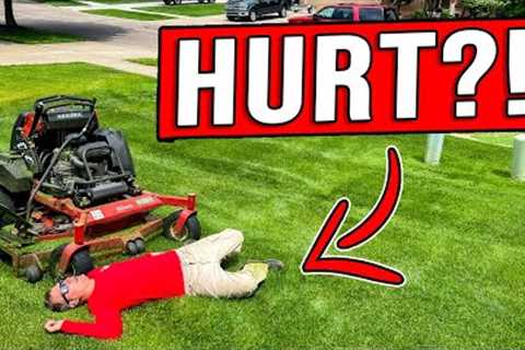 ALMOST GOT CRUSHED BY MOWER! [NOT CLICKBAIT]