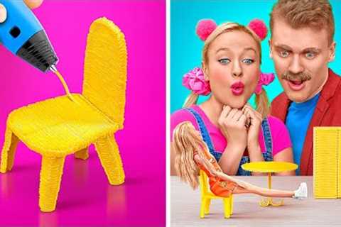 AWESOME PARENTING HACKS || Cool 3D Pen DYI Ideas for Parents! Funny Family Struggles by 123 GO!