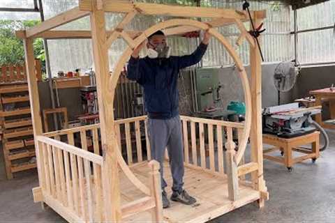 Woodworking Ideas To Improve Your Garden // How To Build A Detailed Wooden Hut - Easy To Do